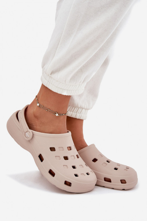 Moteriškos šlepetės Lengvos šlepetės LEMIGO 806 smėlio spalvos