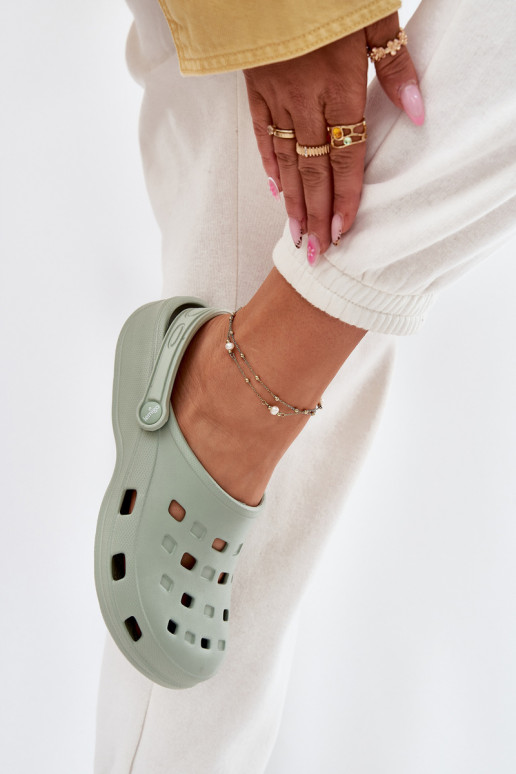 Moteriškos šlepetės Lengvos šlepetės LEMIGO 806 mėtinės spalvos