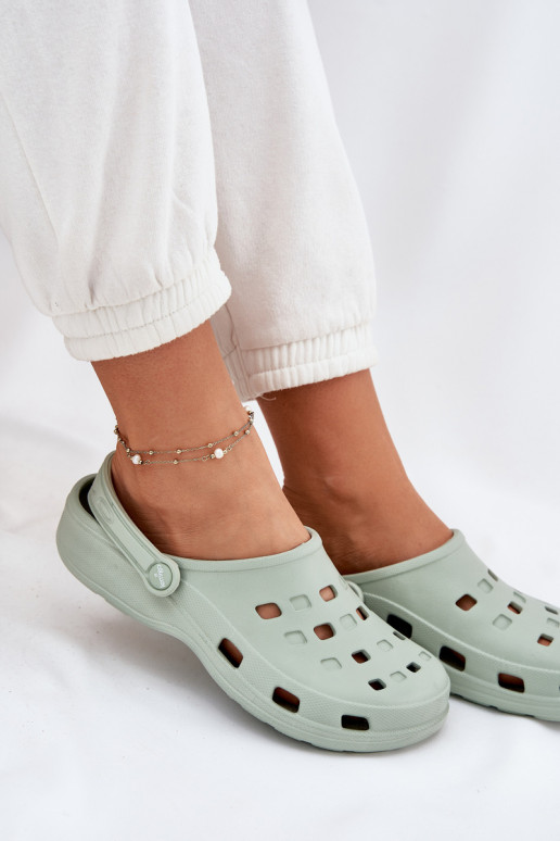 Moteriškos šlepetės Lengvos šlepetės LEMIGO 806 mėtinės spalvos