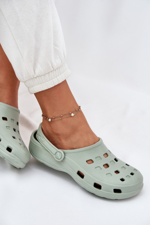 Moteriškos šlepetės Lengvos šlepetės LEMIGO 806 mėtinės spalvos