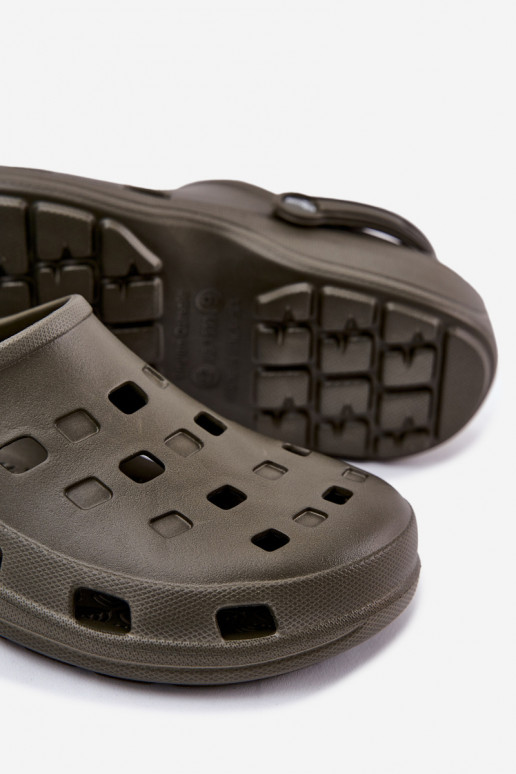 Šlepetės Vyriški Lengvos šlepetės LEMIGO 807 žalios spalvos