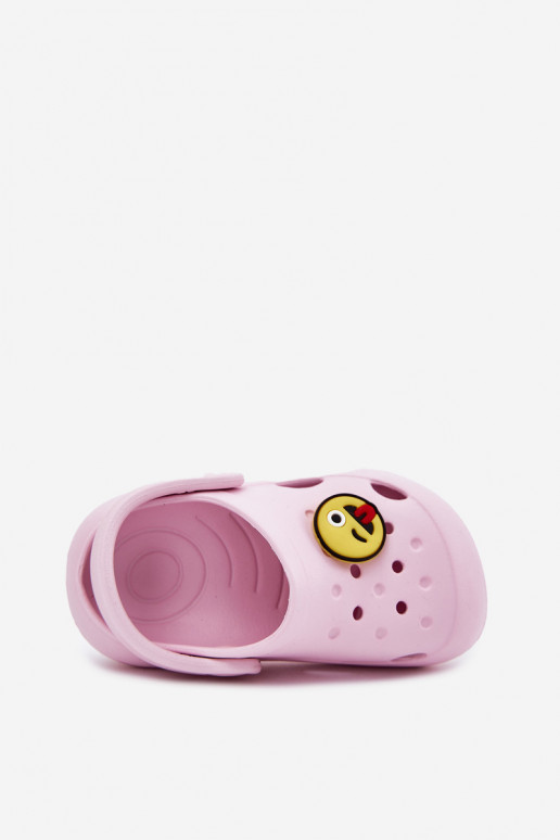 Šlepetės Vaikiški Lengvos šlepetės Z Przypinką LEMIGOSE 880 rožinės spalvos