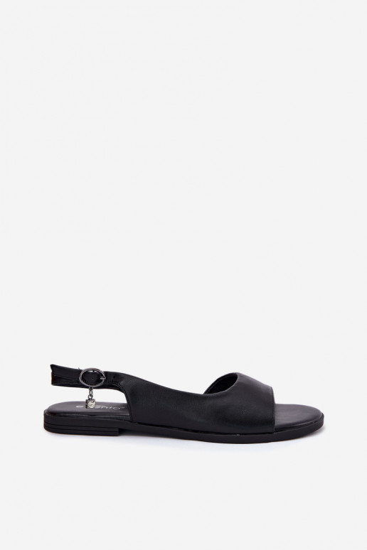 Moteriškos basutės su plačiais kulniukais juodos spalvos INeanise Moteriškos basutės su plačiais kulniukais juodos spalvos INeanise