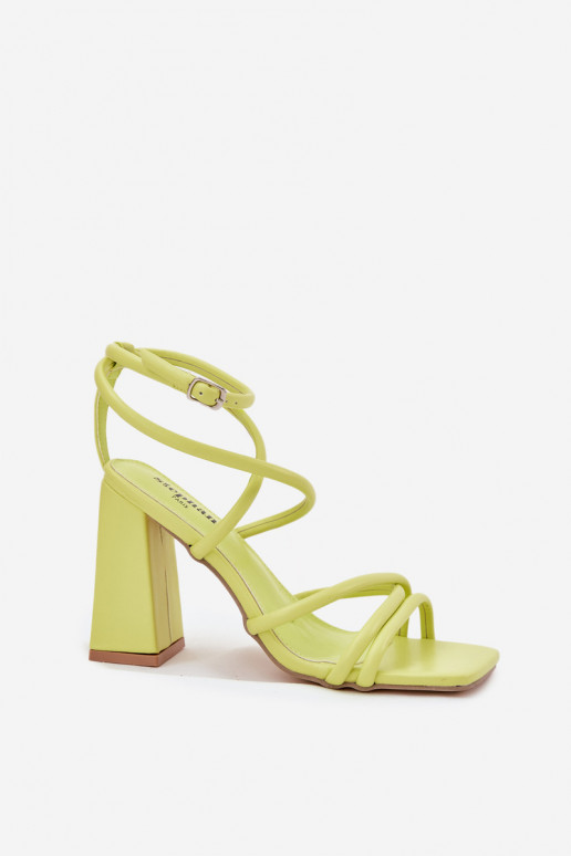 Moteriškos aukštakulnės basutės su juostelėmis Kalkės Ciarilora