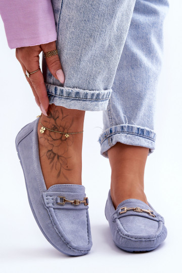 Moteriškas Klasikiniai zomšiniai mokasinai mėlynos spalvos Corinell 2