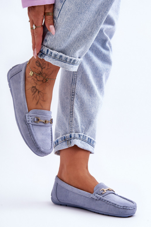 Moteriškas Klasikiniai zomšiniai mokasinai mėlynos spalvos Corinell