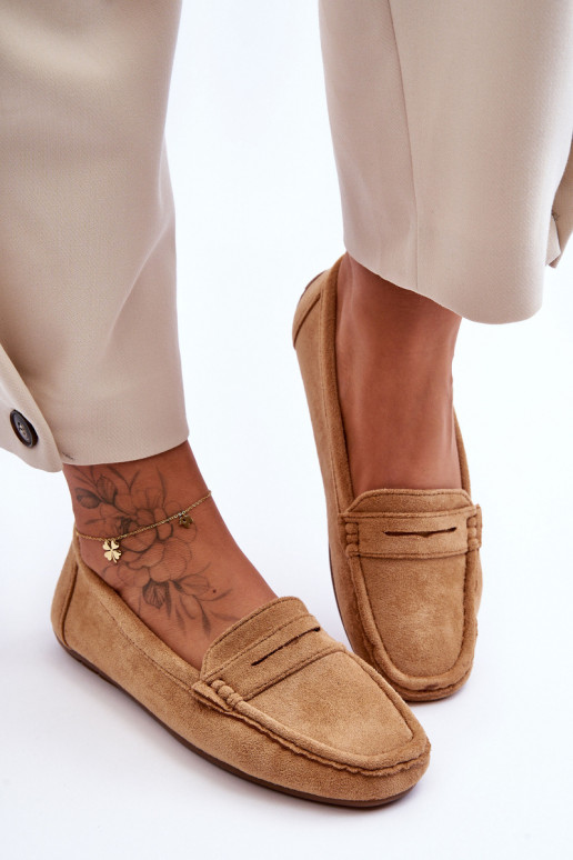 Elegantiški zomšiniai mokasinai rudos spalvos Lenvie Elegantiški zomšiniai mokasinai rudos spalvos Lenvie