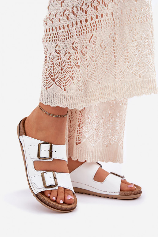 Odinės šlepetės Moteriškas Z Klarami Inblu AA0002KU baltos spalvos