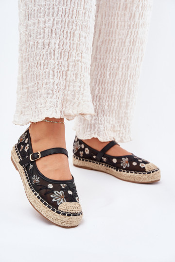 Tinklelis espadrilės Z Haftem su platforma juodos spalvos Laxisa 2