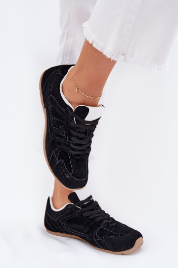 sportiniai bateliai Moteriškas Z iš eko zomšosu juodos spalvos Dorella 2