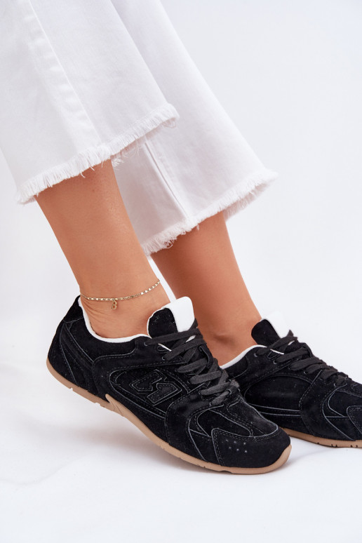 sportiniai bateliai Moteriškas Z iš eko zomšosu juodos spalvos Dorella