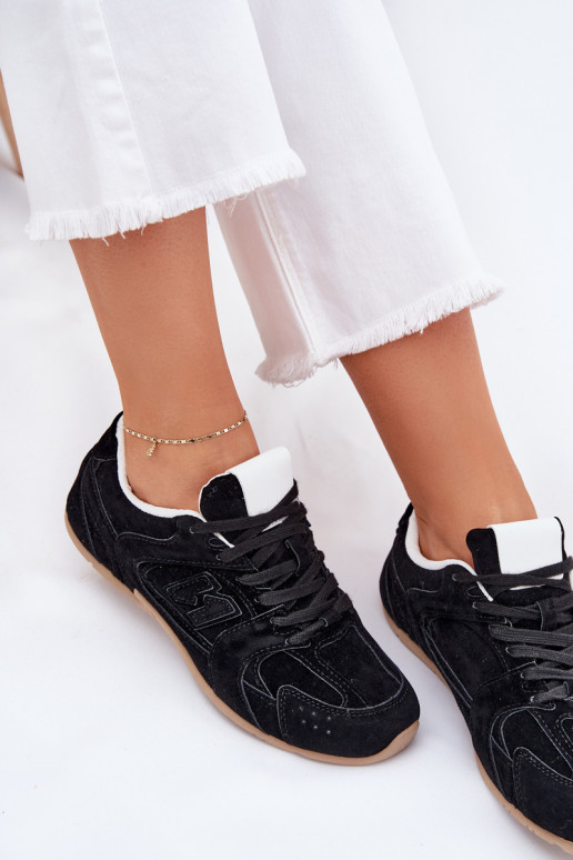 sportiniai bateliai Moteriškas Z iš eko zomšosu juodos spalvos Dorella