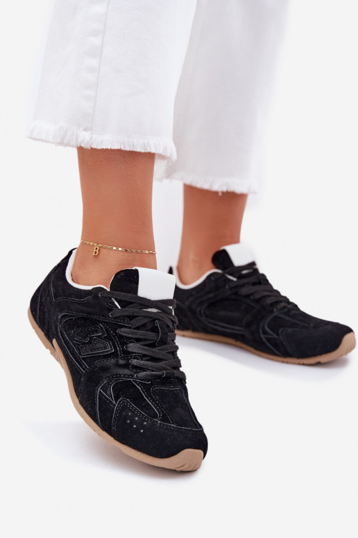 sportiniai bateliai Moteriškas Z iš eko zomšosu juodos spalvos Dorella