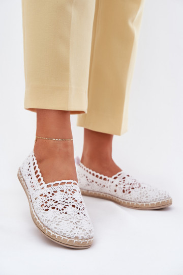 espadrilės iš nėrinių Moteriškas baltos spalvos Adelira