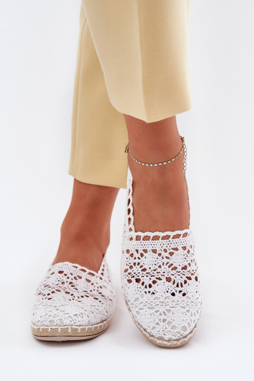 espadrilės iš nėrinių Moteriškas baltos spalvos Adelira 2