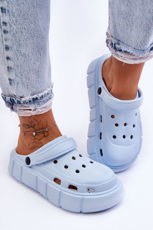 Crocs tipo šlepetės su paaukštinta platforma Šviesiai mėlynas Beckett