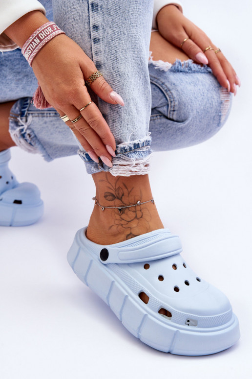 Crocs tipo šlepetės su paaukštinta platforma Šviesiai mėlynas Beckett