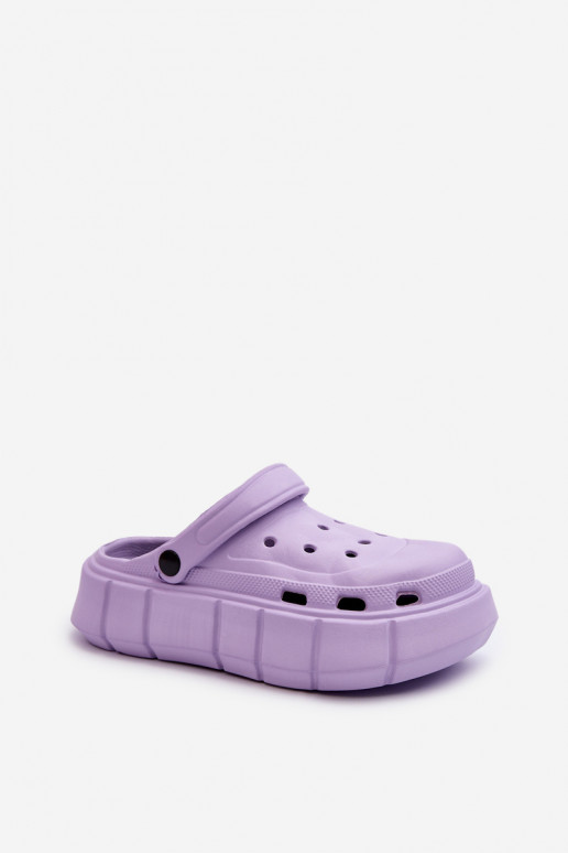 Moteriškas Lengvos šlepetės su platforma Violetinės spalvos Beckett