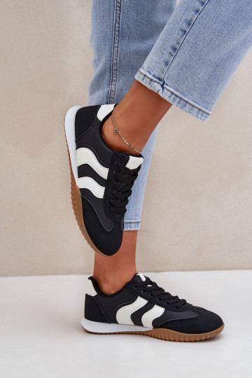 Klasikiniai sportbačiai Moteriškas iš eko odos juodos spalvos Tai turiretina 2