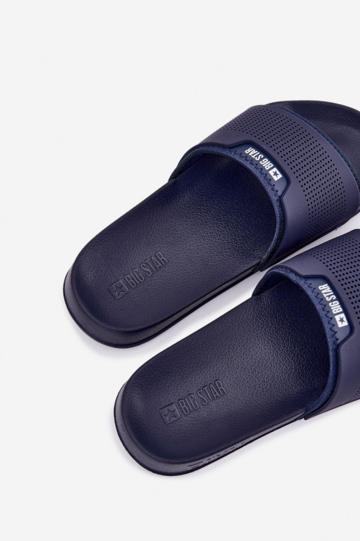 Lengvos vyriškos šlepetės Big Star NN174696 tamsiai mėlynos spalvos