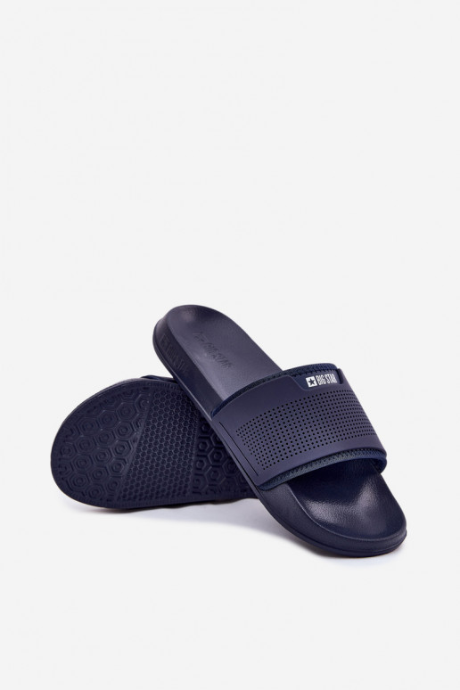 Lengvos vyriškos šlepetės Big Star NN174696 tamsiai mėlynos spalvos