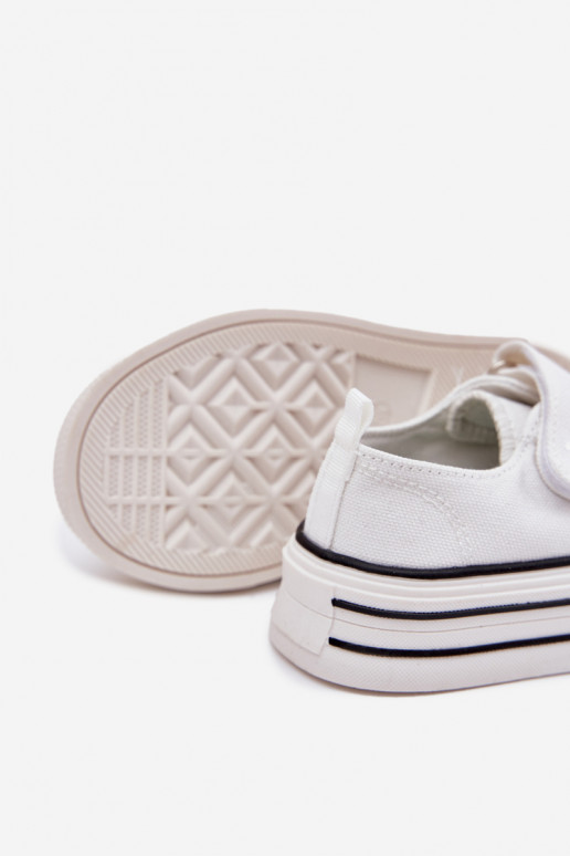 Vaikiški laisvalaikio batai Ze Złotą Przypinką Meškiukai baltos spalvos Solena