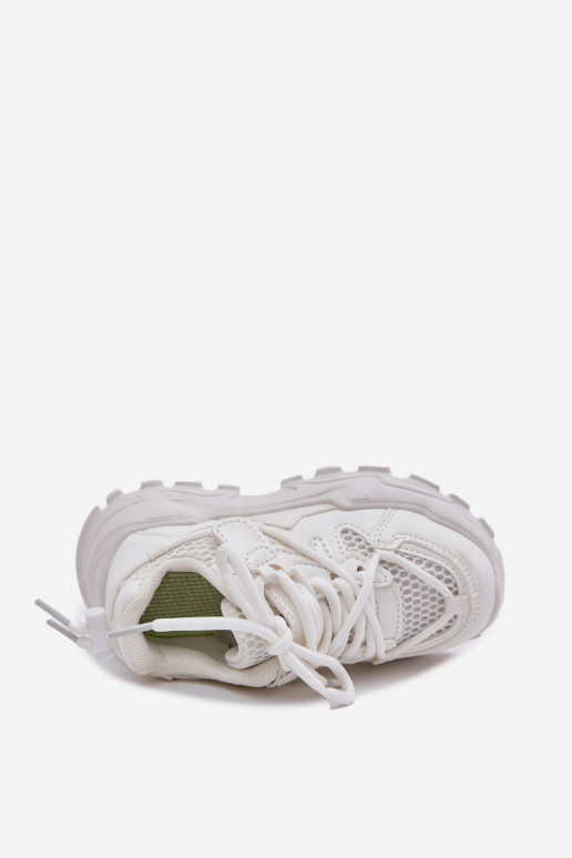 sportiniai bateliai Sneakers modelio batai Vaikiški baltos spalvos Tilvianea sportiniai bateliai Sneakers modelio batai Vaikiški baltos spalvos Tilvianea
