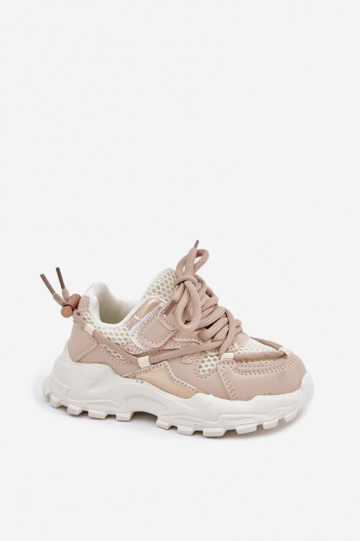 sportiniai bateliai Sneakers modelio batai Vaikiški smėlio spalvos Tilvianea sportiniai bateliai Sneakers modelio batai Vaikiški smėlio spalvos Tilvianea