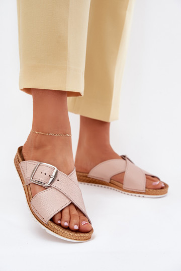 Odinės šlepetės Moteriškas su sagtimis Inblu VO0004GU rožinės spalvos