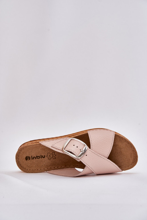 Odinės šlepetės Moteriškas su sagtimis Inblu VO0004GU rožinės spalvos