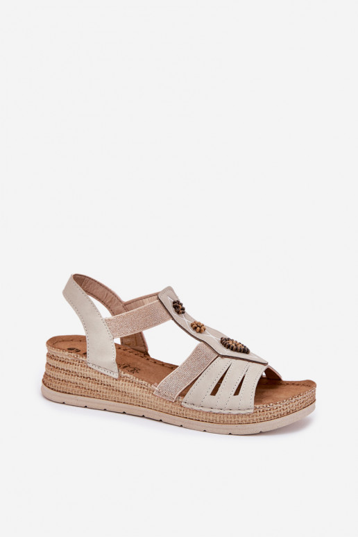 Moteriškos basutės Ant platformos su gražiomis detalėmis Inblu RV000015 dramblio kaulo spalvos Moteriškos basutės Ant platformos su gražiomis detalėmis Inblu RV000015 dramblio kaulo spalvos