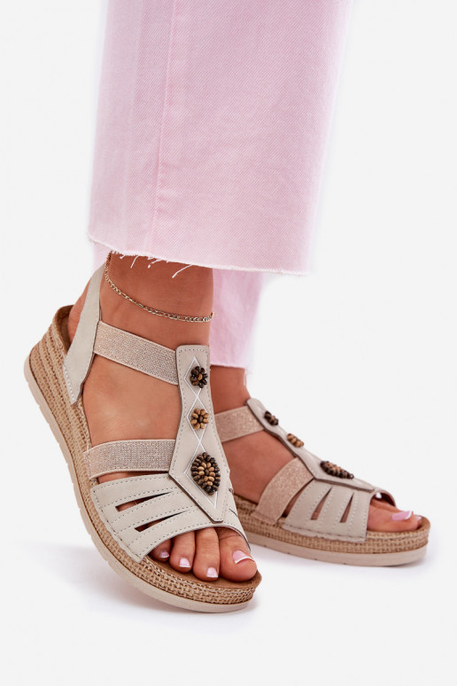 Moteriškos basutės Ant platformos su gražiomis detalėmis Inblu RV000015 dramblio kaulo spalvos Moteriškos basutės Ant platformos su gražiomis detalėmis Inblu RV000015 dramblio kaulo spalvos