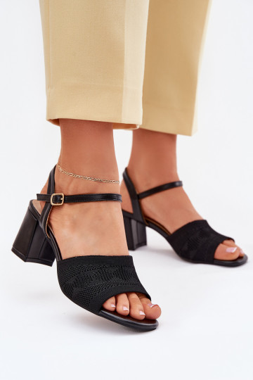 Moteriškos basutės Įjungta SłupkoĮym Obcasie juodos spalvos Sarena