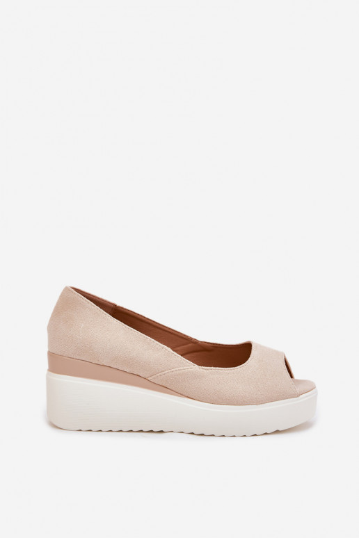 Moteriškos basutės Ant platformos Z iš eko zomšosu dramblio kaulo spalvos Velira Moteriškos basutės Ant platformos Z iš eko zomšosu dramblio kaulo spalvos Velira