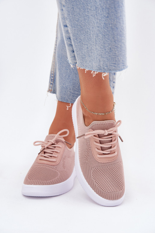  Įsispiriamo modelio sportiniai bateliai su platforma Moteriškas rožinės spalvos Kalyra