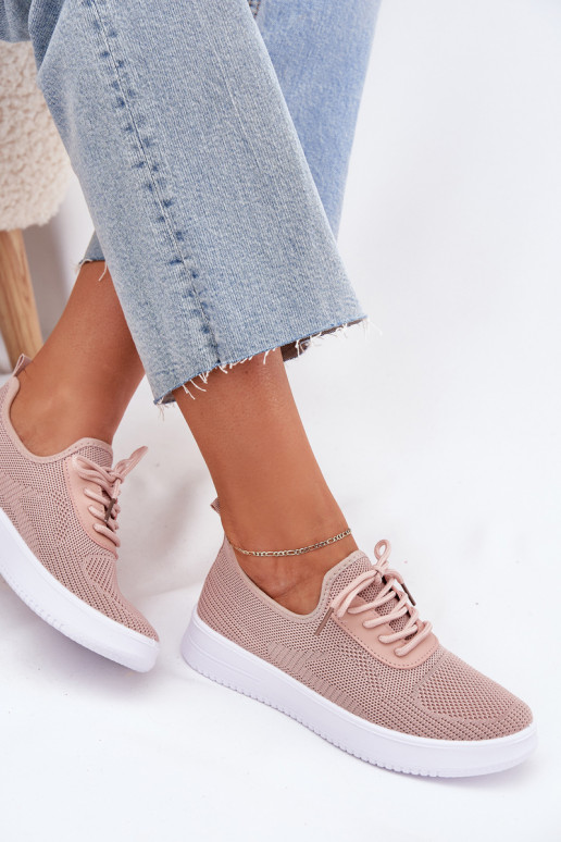  Įsispiriamo modelio sportiniai bateliai su platforma Moteriškas rožinės spalvos Kalyra