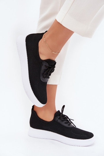  Įsispiriamo modelio sportiniai bateliai su platforma Moteriškas juodos spalvos Kalyra