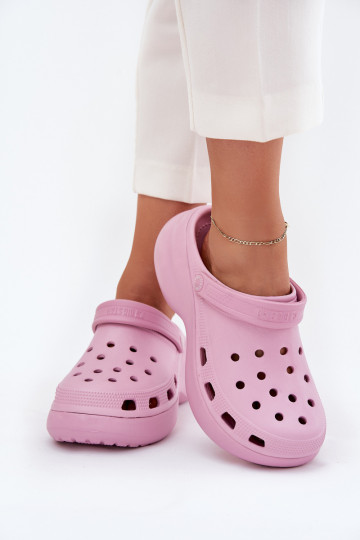 Lengvos šlepetės Moteriškos šlepetės su madingais masyviais padais Big Star RR274A120 rožinės spalvos 2