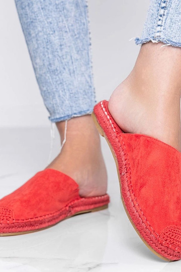 Rudos espadrilės su auksiniu siūlu, „Zoey" 2