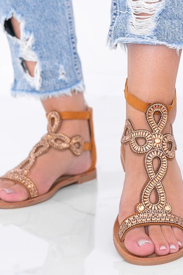 Smėlio spalvos sandalai su... 2