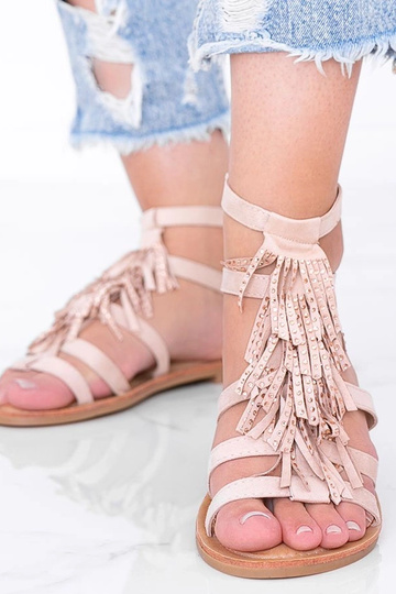 Šviesiai rudi sandalai su... 2