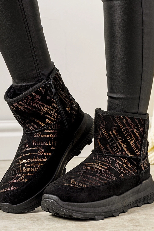 Crescent moteriški juodi ir auksiniai...