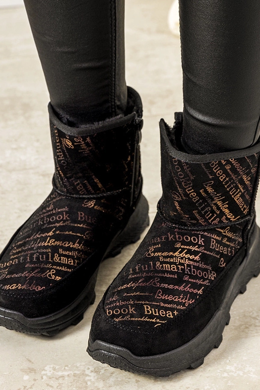 Crescent moteriški juodi ir auksiniai...