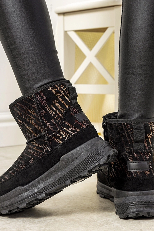 Crescent moteriški juodi ir auksiniai...