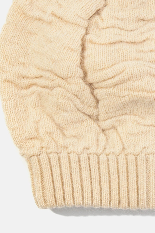 Smėlio spalvos moteriška kepurė su...