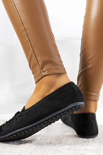 Juodi mokasinai su auksine... 2