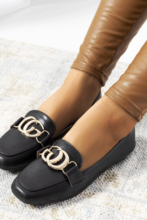 Juodi batukai su auksine sagtimi Theresa