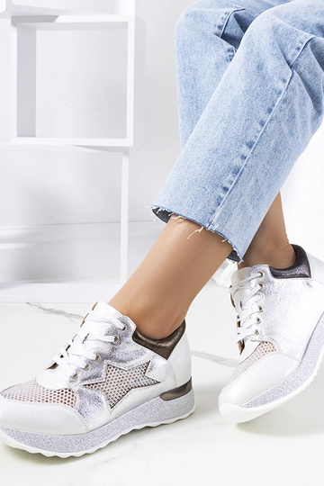 Balti metaliniai suvarstomi sportbačiai Torres ažūriniai sportiniai bateliai 2