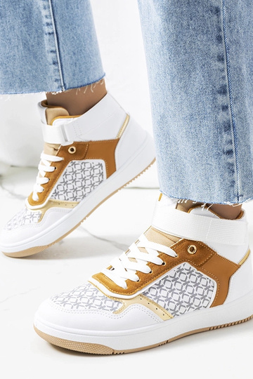 Baltos spalvos Emmers aukštakulniai sportbačiai 2