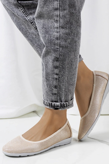 Elmas Beige odiniai baleto butai 2